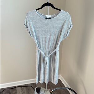 Caution To The Wind Black and White Midi Dress